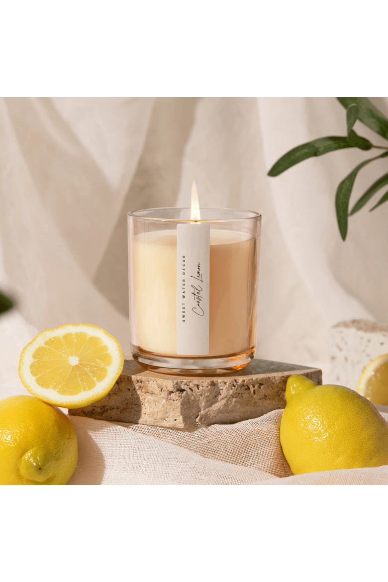 12oz Tinted Glass Jar Candle - Spa Scents, Alternate, color, Coastal Lemon