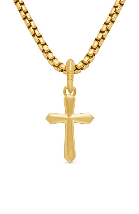 Men's Roman 18K Gold Cross Amulet Enhancer