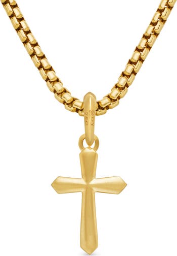 Men's Roman 18K Gold Cross Amulet Enhancer