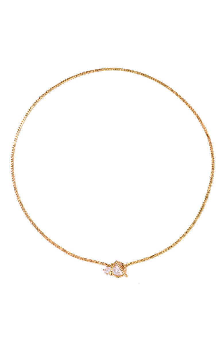 LA MENO Honey Lock Necklace, Alternate, color, Gold