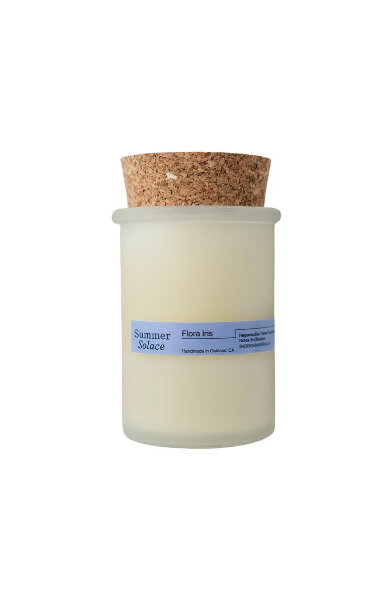 Summer Solace Tallow Flora Iris Regenerative Tallow Candle, Main, color, Off-White / Light Brown