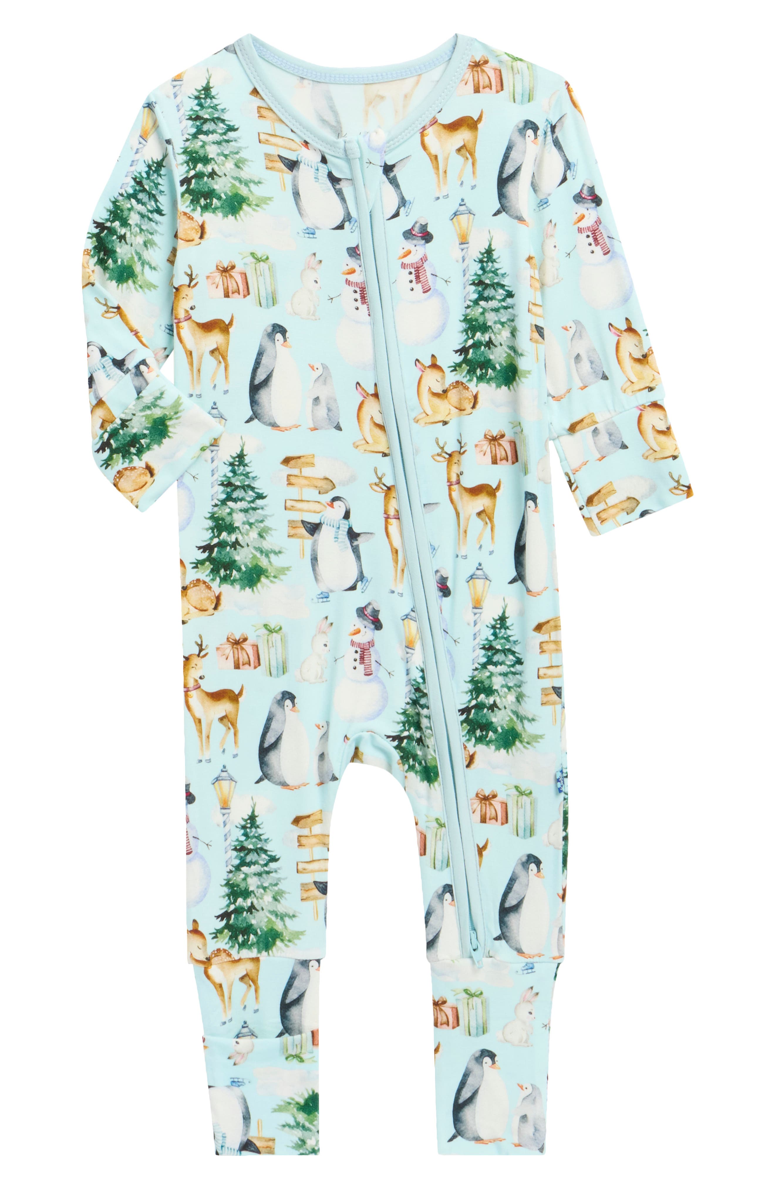 Winter Woodland Print Convertible Coverall