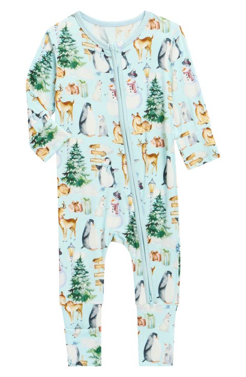 Winter Woodland Print Convertible Coverall