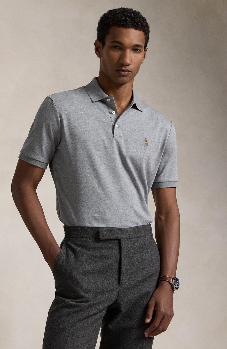 Polo Ralph Lauren Pima Cotton Polo, Alternate, color, Steel Heat