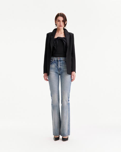 Theo The Label Aphrodite Zip-pleated Back Jacket In Black