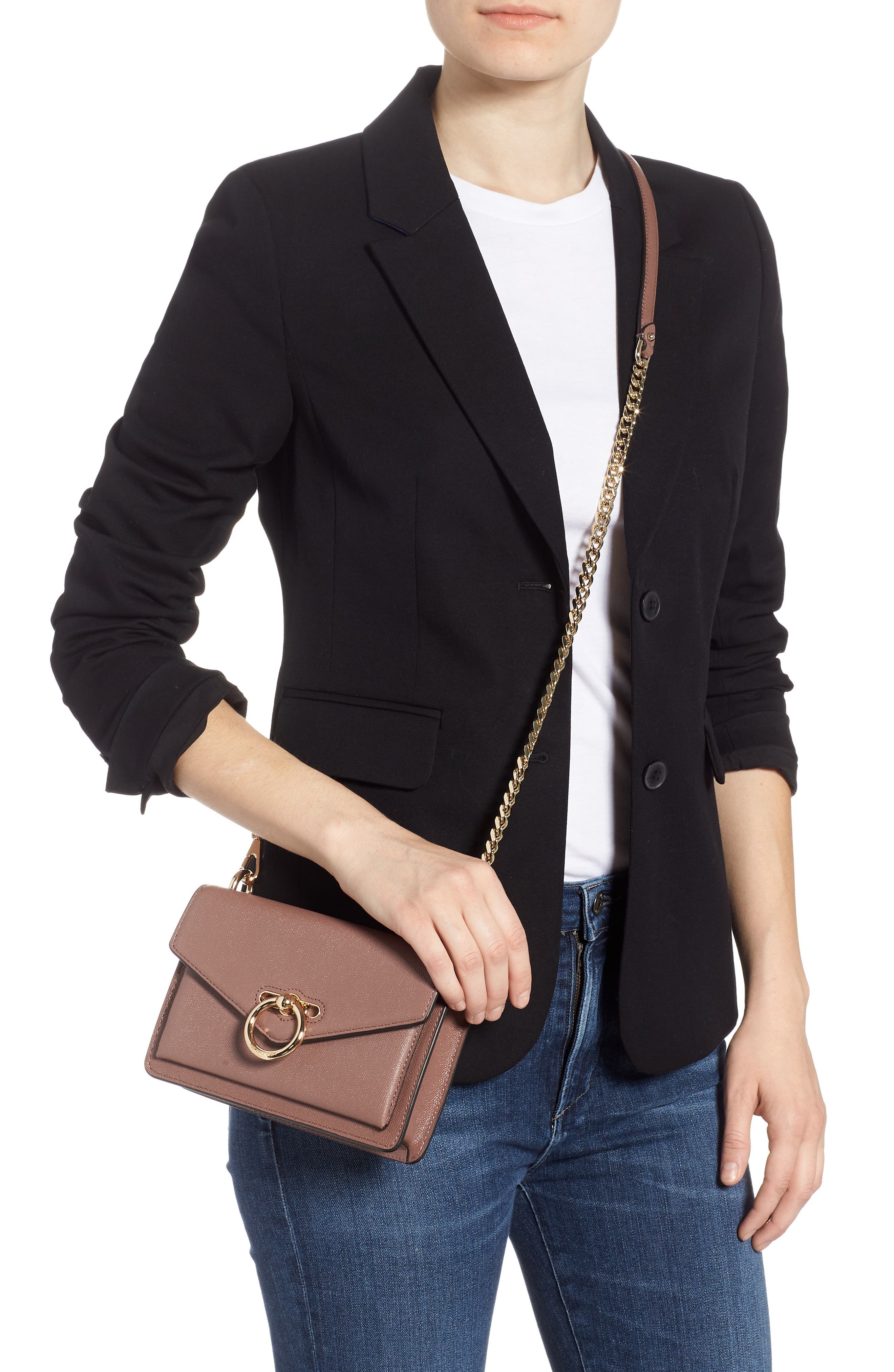 Jean Leather Crossbody Bag, Alternate, color, MINK