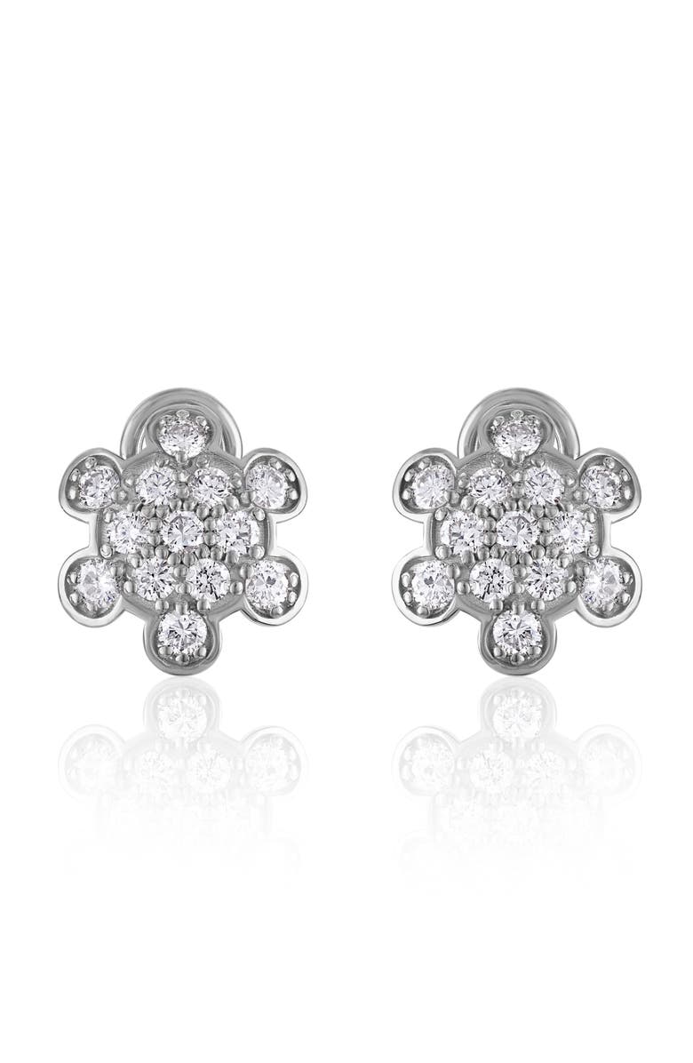Mindi Mond Turtle Back Diamond Pavé Stud Earrings, Alternate, color, 18K White Gold