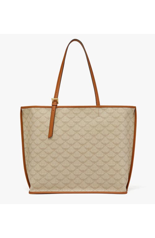 Mcm Medium Himmel Lauretos Leather Tote Bag In Brown