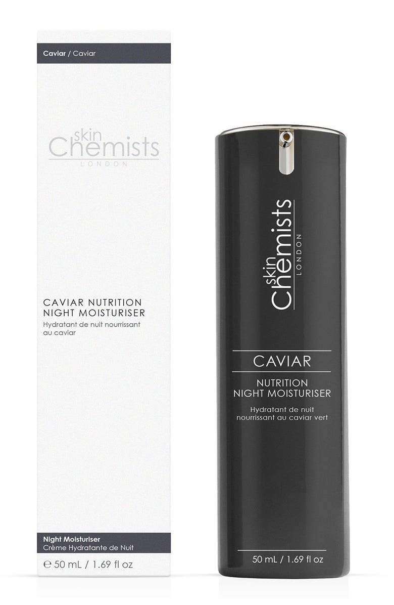SKINCHEMISTS Caviar Nutrition Night Moisturiser 50ml for Anti-Aging, Brightening, Alternate, color, White