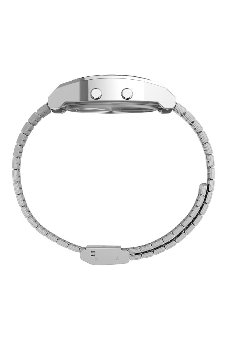 T80 Digital Chronograph Bracelet Watch, 36.5mm, Alternate, color, SILVER