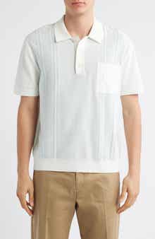 Wax London Turin Stripe Cotton Pocket Polo Sweater