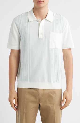 Wax London Turin Stripe Cotton Pocket Polo Sweater