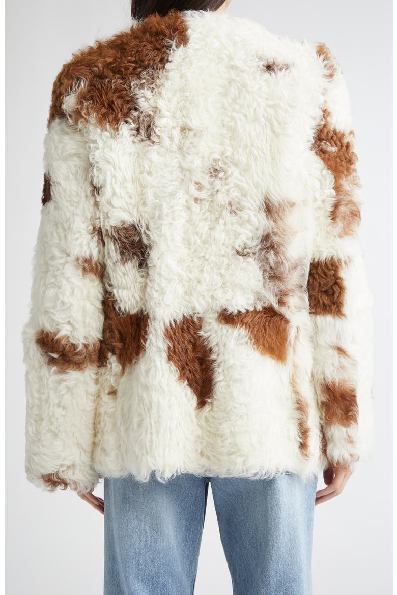 Hypnotic Spot Genuine Shearling Jacket, Alternate, color, CREAM
