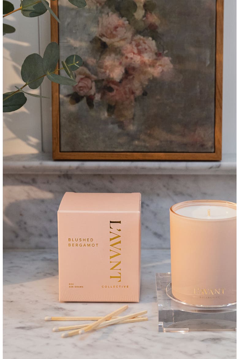 Blushed Bergamot Candle, Alternate, color, PINK