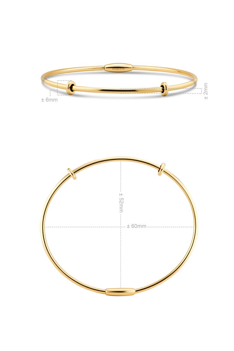 Bangle Bracelet in 14K Gold, Alternate, color, Yellow Gold