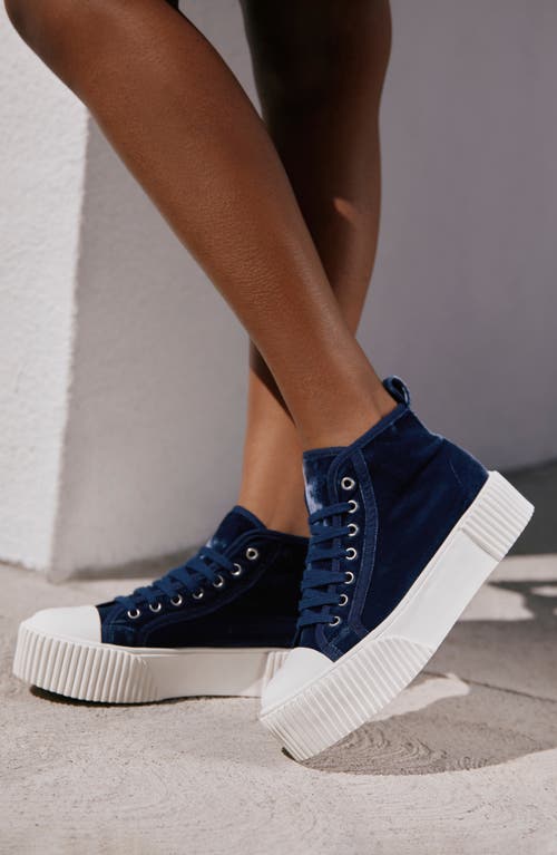 Andrea Gomez Olivia High Top Sneakers In Blue