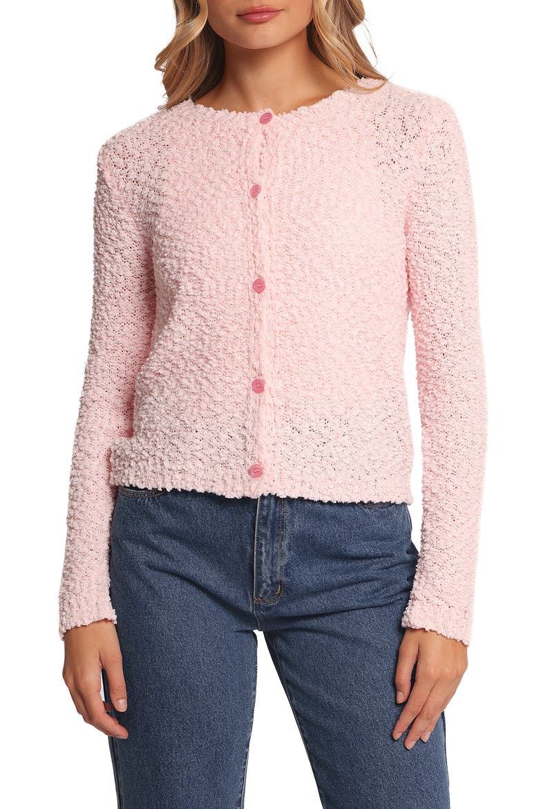Ally Textured Cardigan, Main, color, PINK