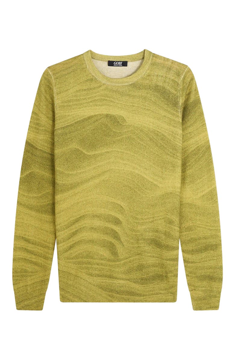 GOBI Mongolian Cashmere Printed C-Neck Cashmere Sweater, Main, color, 