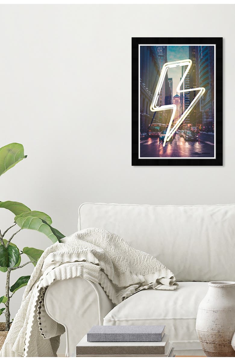 Wynwood Studio Lightning City Gray Wall Art, Alternate, color, 