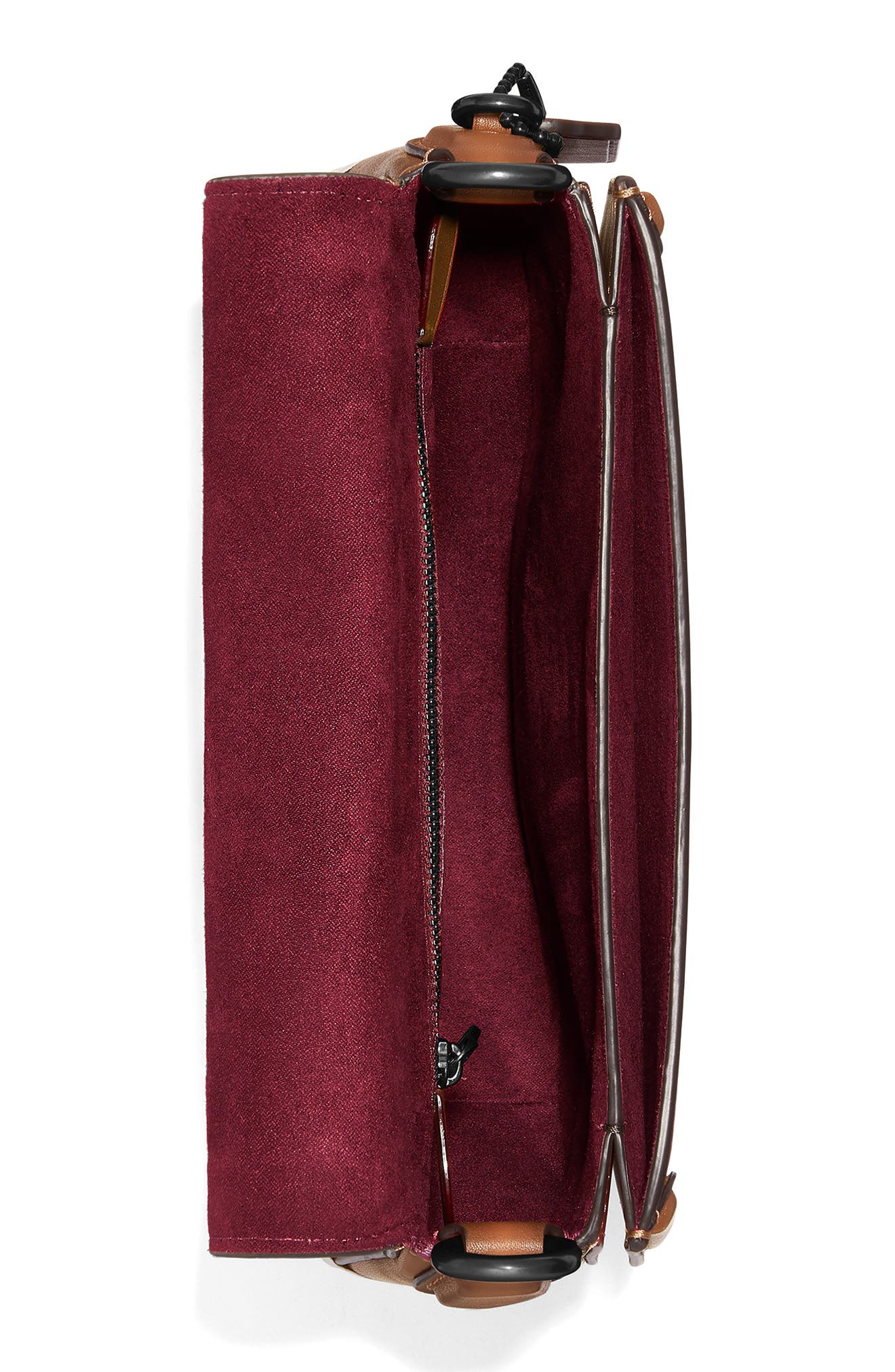 COACH Beat Leather Saddle Bag, Alternate, color, 