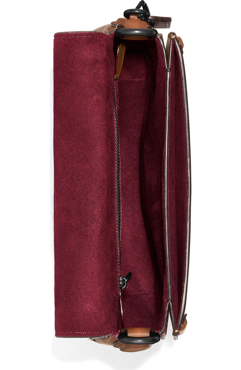 COACH Beat Leather Saddle Bag, Alternate, color,