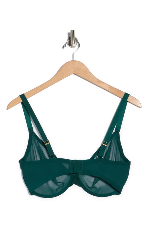 Cuup The Plunge Underwire Mesh Bra In Green