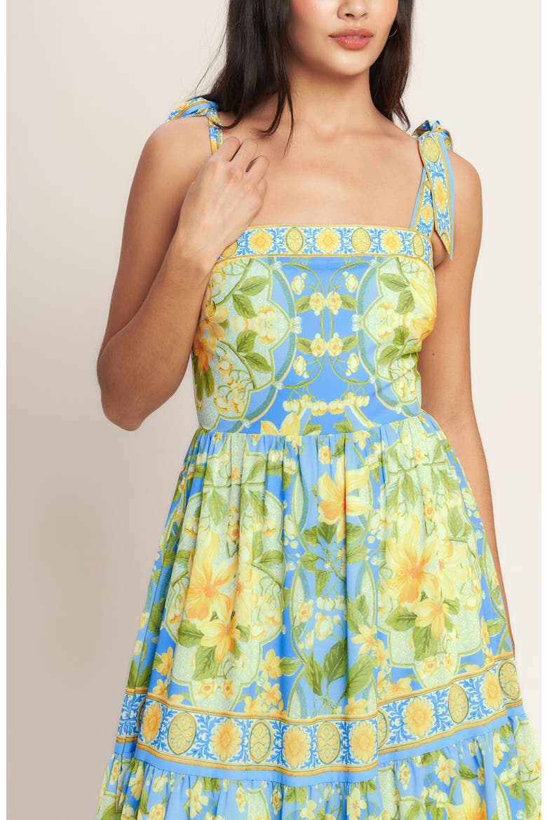 Printed Maxi Dress, Alternate, color, LIGHT BLUE