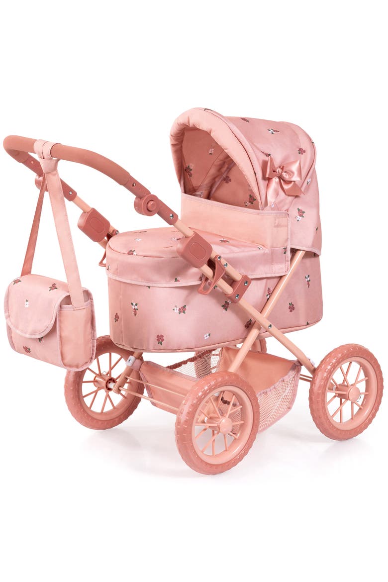 Doll Pram Trendy Play Push Stroller Fits 18" Dolls, Ages 3+, Main, color, Multicolored