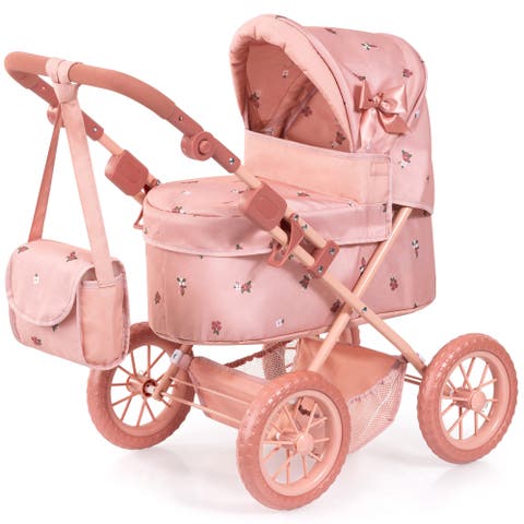 Doll Pram Trendy Play Push Stroller Fits 18" Dolls, Ages 3+