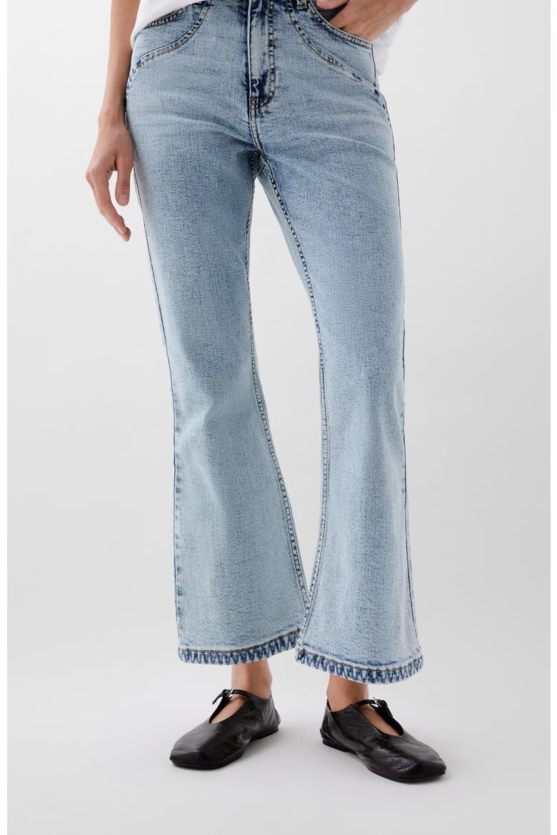 Ankle Stitching Denim Pant, Main, color, Lightindigo