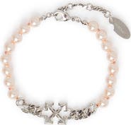 OFF WHITE Women's Arrow Pearl Full Bracelet
