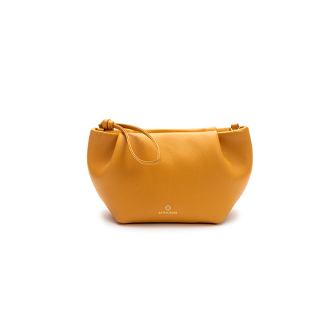 Martita Small Leather Clutch Bag With Shoulder Strap