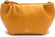 LA PORTEGNA Martita Small Leather Clutch Bag With Shoulder Strap