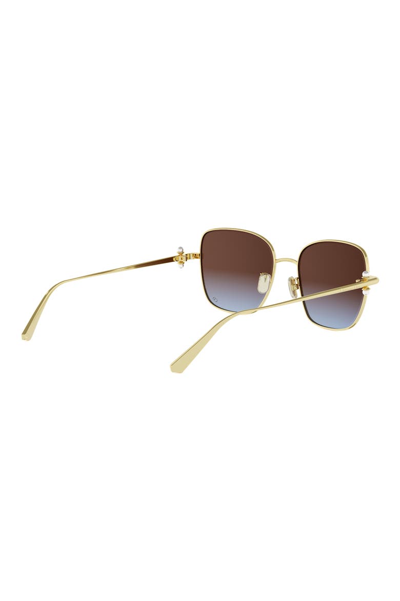 'DiorTribales S1U 55mm Square Sunglasses, Alternate, color, SHINY GOLD DH / BORDEAUX