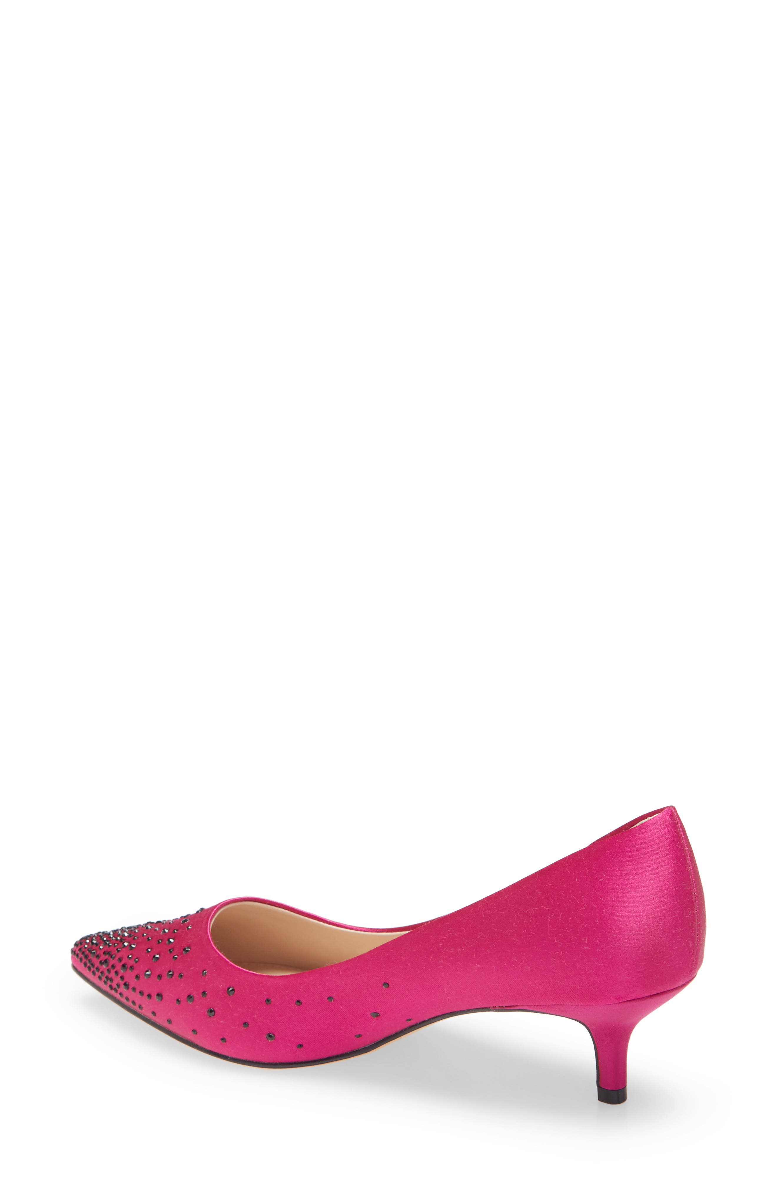 Sawyer Crystal Embellished Pump, Alternate, color, FUCHSIA SATIN