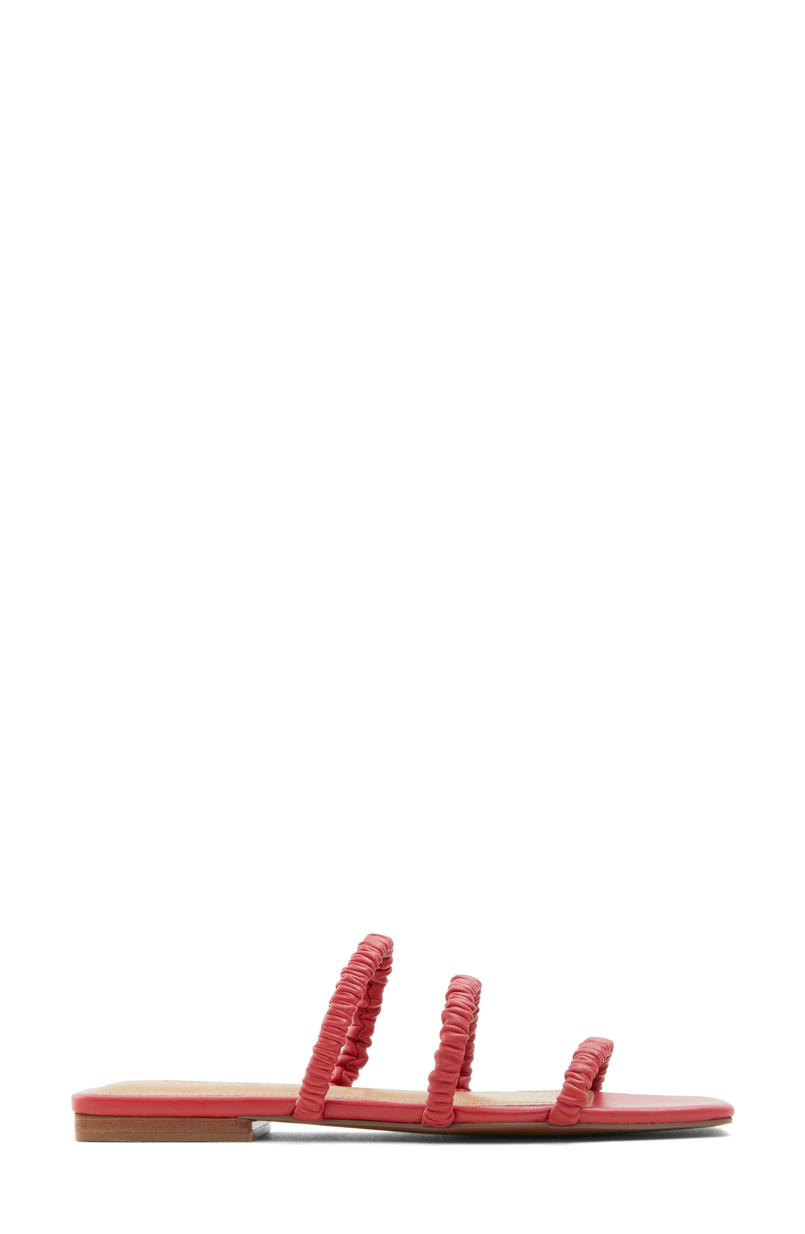 Slide Sandal, Alternate, color, RED NAPPA LEATHER