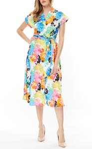 BY DESIGN Aurelia Cap Sleeve Midi Dress