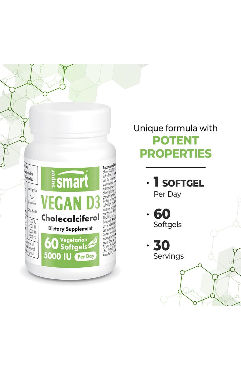 SuperSmart Vegan Vitamin D3 5000 IU, Alternate, color, NO COLOR