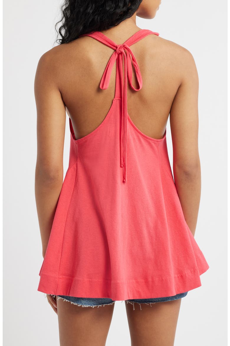 Valerie Halter Neck Cotton Tunic Top, Alternate, color, TART BERRT