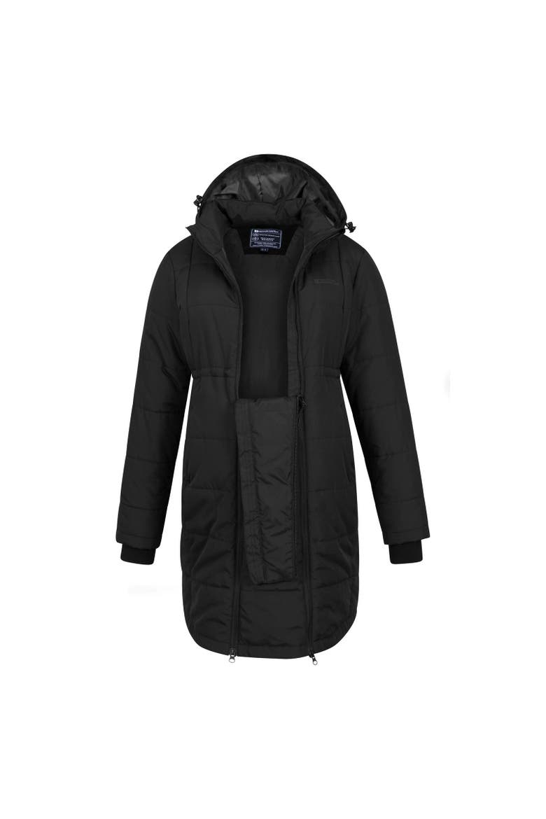Amethyst Long Maternity Padded Jacket, Alternate, color, Black