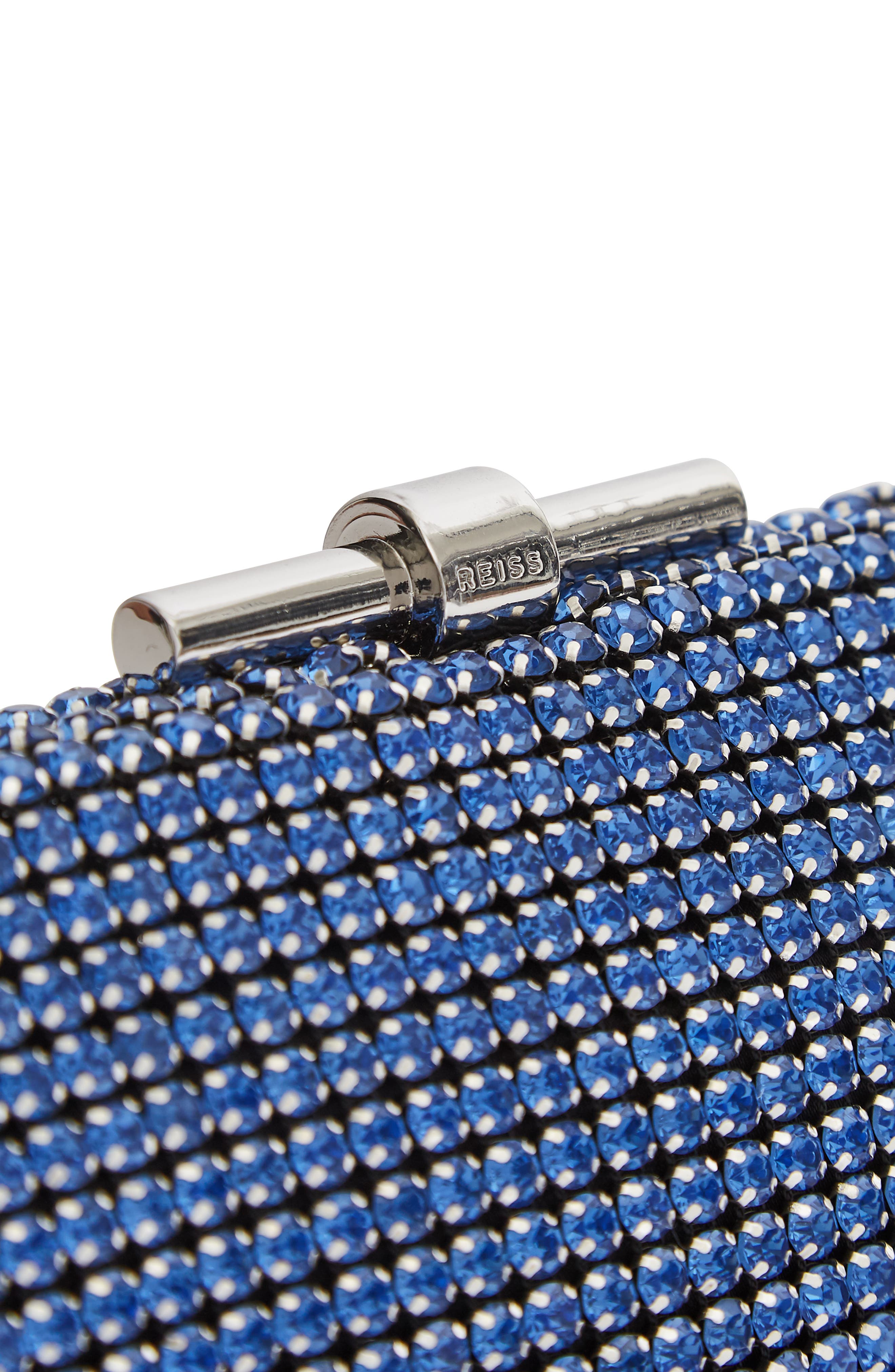 Adaline Crystal Embellished Frame Clutch, Alternate, color, ELECTRIC BLUE