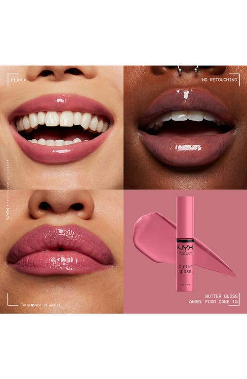 Nyx Professional Makeup Butter Gloss Nonsticky Lip Gloss In Angel Food Cake