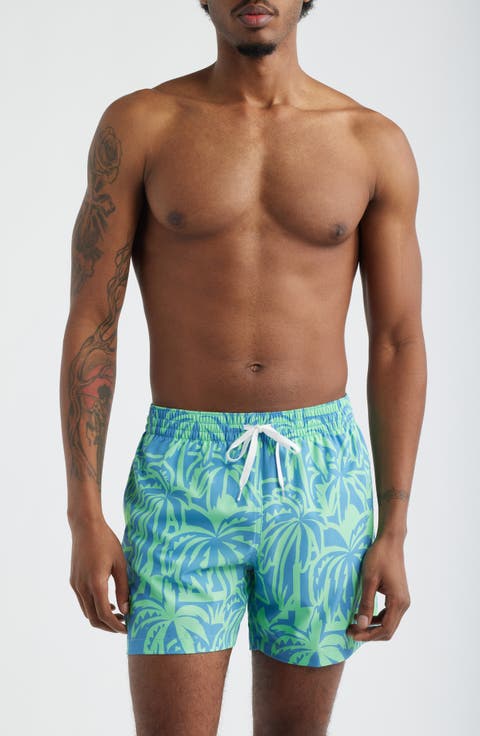 The Frond Farwells Palm Tree Print 5.5-Inch Swim Trunks