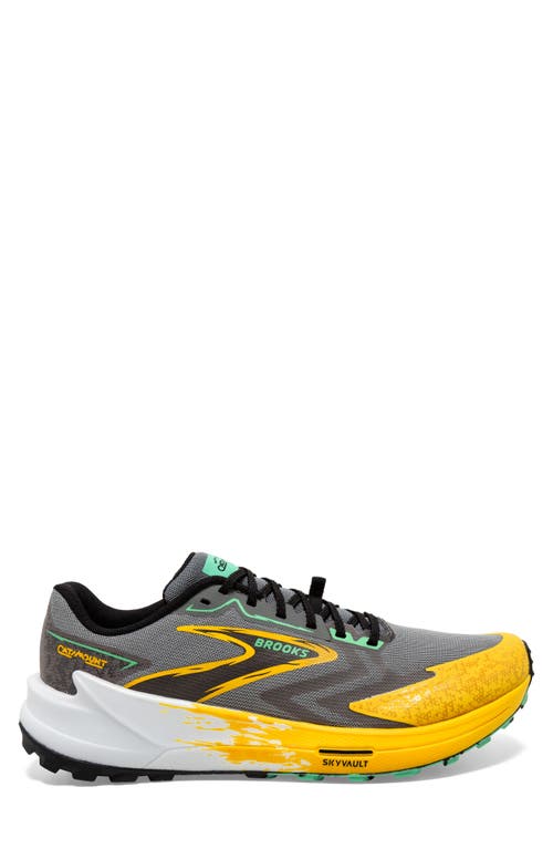 Brooks Catamount 3 Trail Running Shoe In Lemon Chrome/sedona Sage