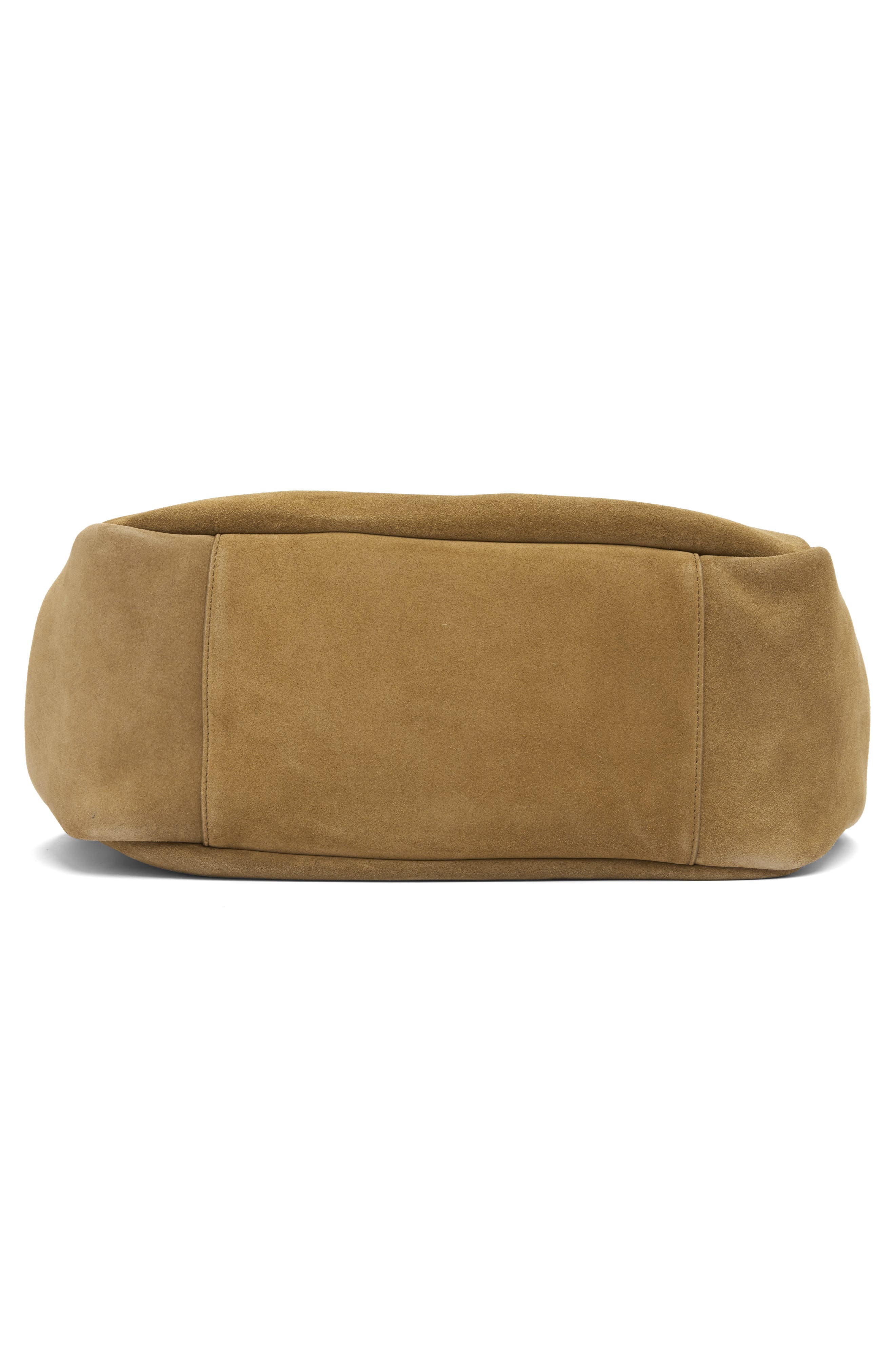 Saint Laurent Le 5 À 7 Bea Suede Tote, Alternate, color, Golden Leaf