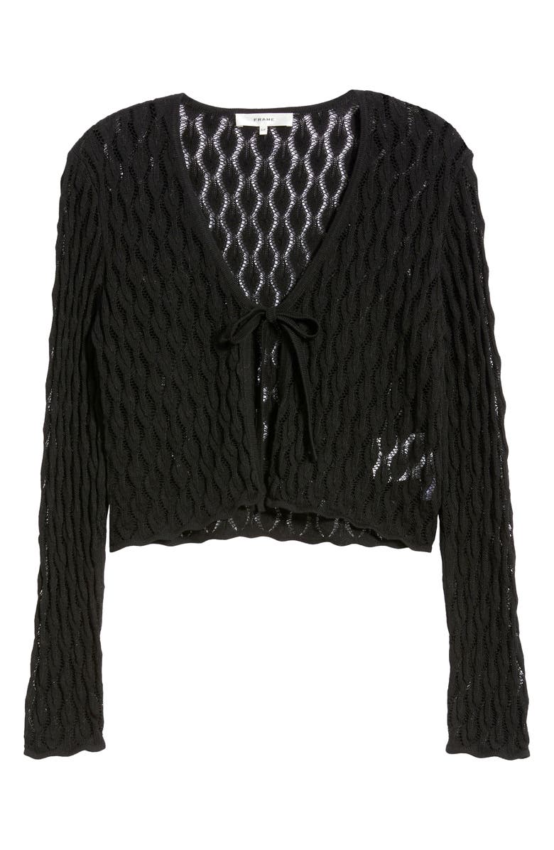 FRAME The Getaway Open Stitch Cotton Cardigan, Alternate, color, 