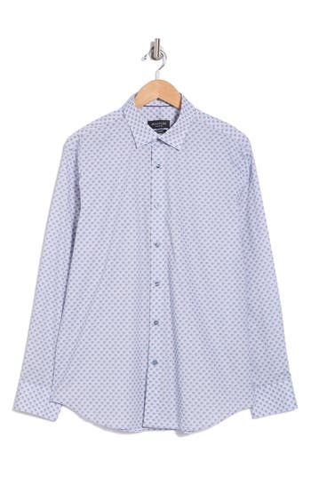 Bugatchi Julian Classic Fit Long Sleeve Woven Shirt In Air Blue