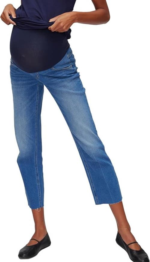 Motherhood Maternity Secret Fit Over The Bump Straight Leg Maternity Denim Jeans In Blue