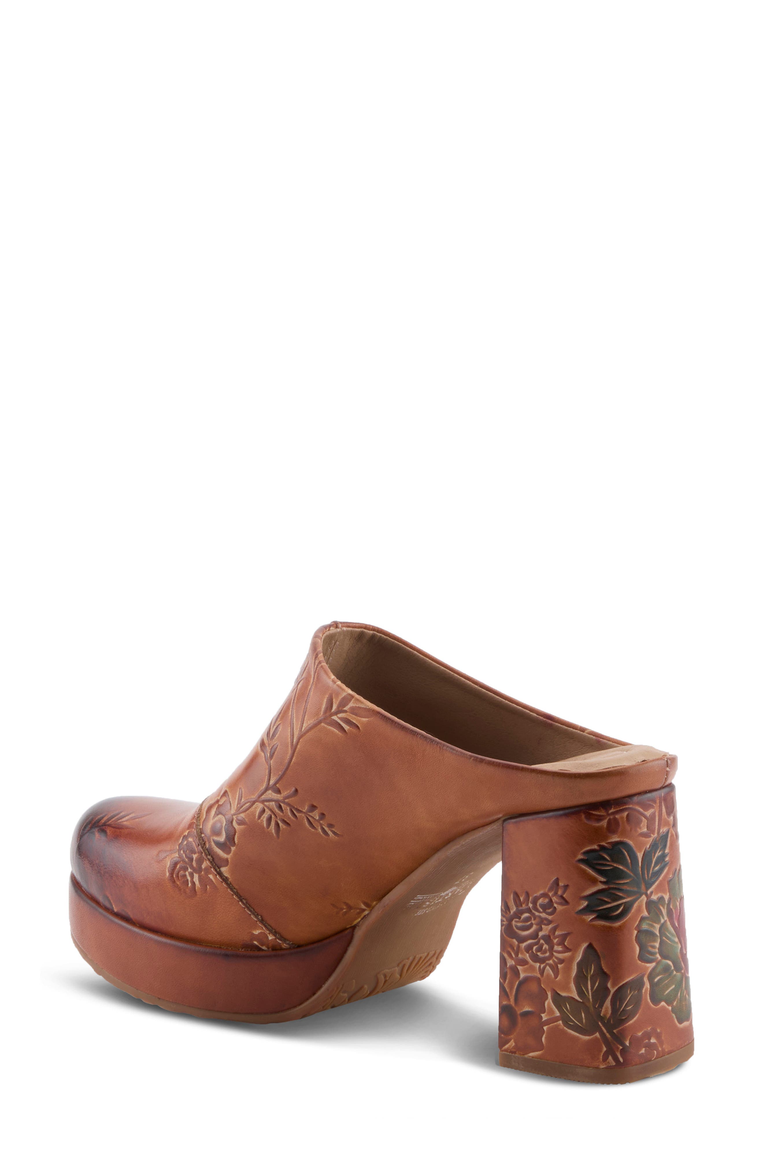 Skyhigh Leather Platform Mule, Alternate, color, CAMEL MULTI