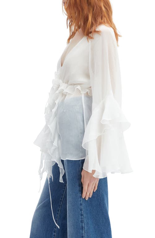 Bardot Rosalo Ruffle Blouse In White